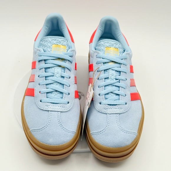 adidas Gazelle Bold J Size 7 Big Kids Sneakers Sky Solar Red JR5950, New - Picture 6 of 9